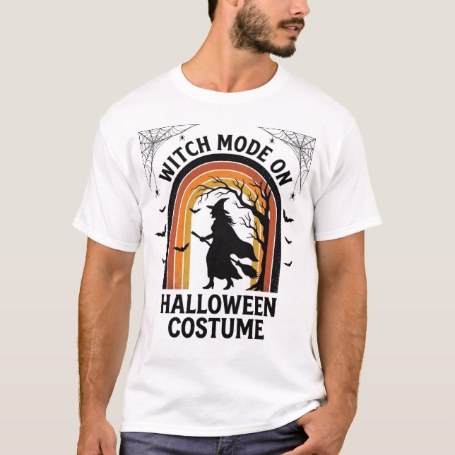 Camisa de Bruxa de Halloween Roupa Divertida Grava (Frente)