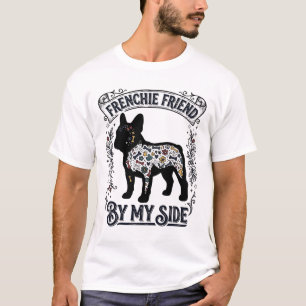 Camisa de Bulldog Francês Floral Vintage Arte Aman