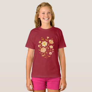 camisa de buquê floral pastel - macia