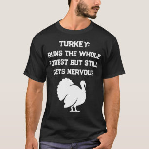 Camisa de Caça ao Peru Humor de Peru Nervoso