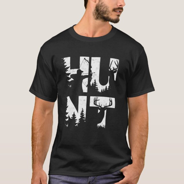 Camisa de Caça com Arco Caçador de Arco Pai Caça c (Frente)