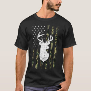 Camisa de Caça Masculina Camuflagem Bandeira Ameri