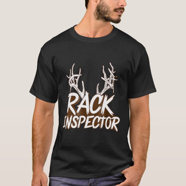 Camisa De Caça Para Homens Curiosos Rack Whitetail (Frente)