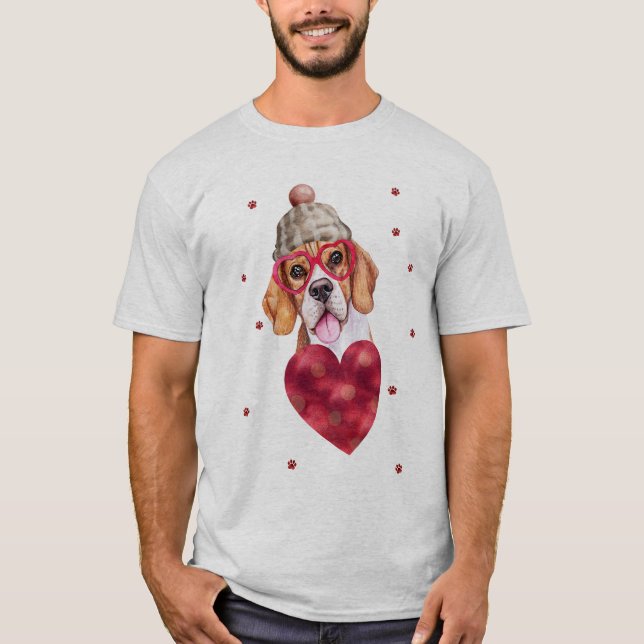 Camisa de Cachorro Beagle de Presente do Dia dos N (Frente)