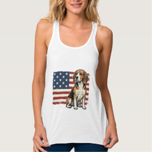 Camisa de Cachorro com Bandeira Patriótica Beagle 