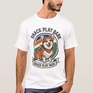 Camisa de cachorro Corgi Engravura Vintage Engraça
