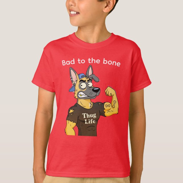 Camisa de Cachorro da Vida de Bandido Pastor Alemã (Frente)