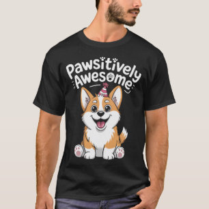 Camisa de cachorro de aniversário do Corgi Pawsiti