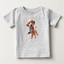 Camisa de Cachorro Doce para Bebê