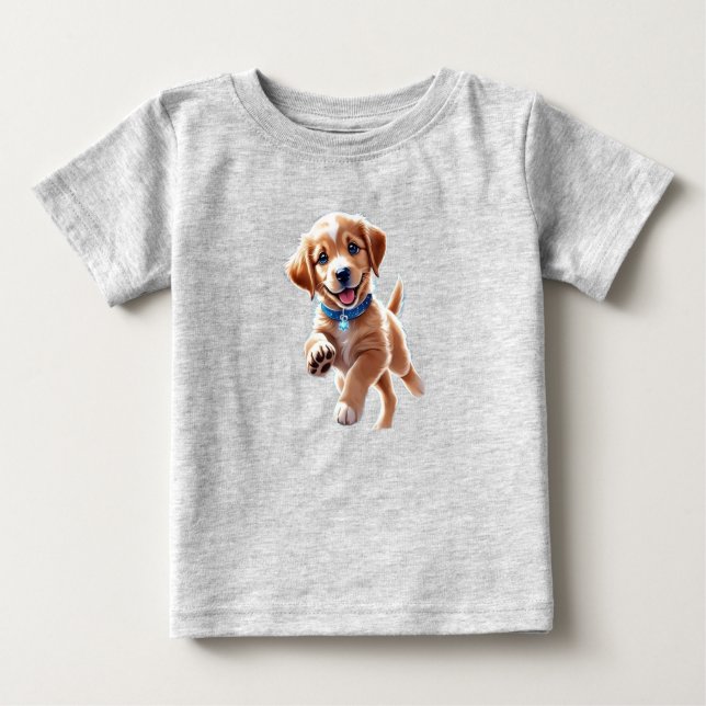 Camisa de Cachorro Doce para Bebê (Frente)
