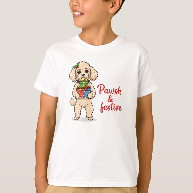 Camisa de Cachorro Festiva e Elegante, Cachorro de (Frente)