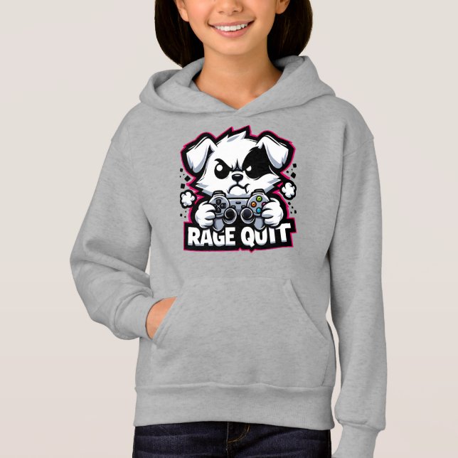 Camisa de Cachorro Gamer Rage Quit - Presente Dive (Frente)