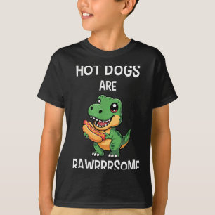Camisa de Cachorro-Quente Dinossauro T Rex Engraça