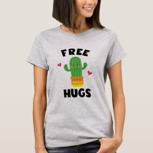 Camisa De Cactus Engraçado De Abraço Livre