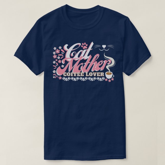 CAMISA DE CAFÉ DA MÃE GATO (Frente do Design)
