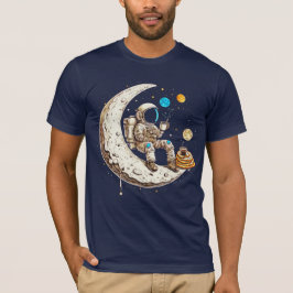 Camisa de café do Bebendo astronauta
