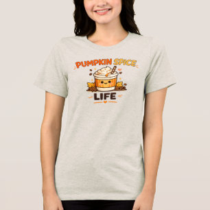 Camisa de Café Outono Cute Pumpkin Spice Life   Ac