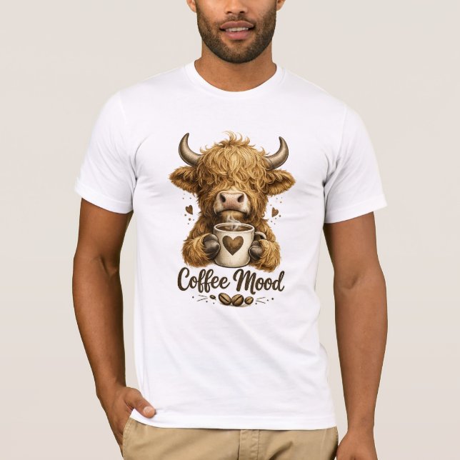 Camisa de Café Vaca das Terras Altas (Frente)
