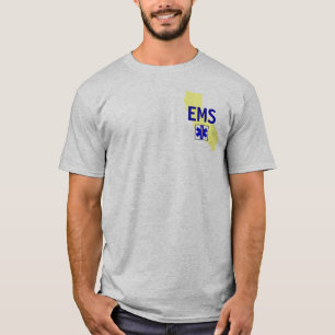 CAMISA de Califórnia EMS - competindo a ceifeira