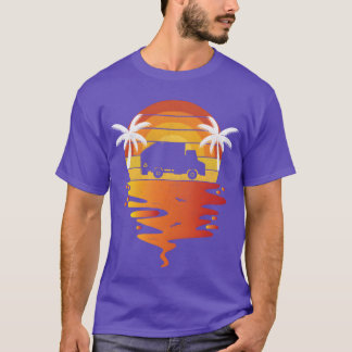 Camisa de caminhão de lixo pôr do sol retrô 70s Ca