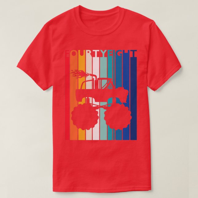 Camisa de caminhões monstro do Aniversário do 48 a (Frente do Design)