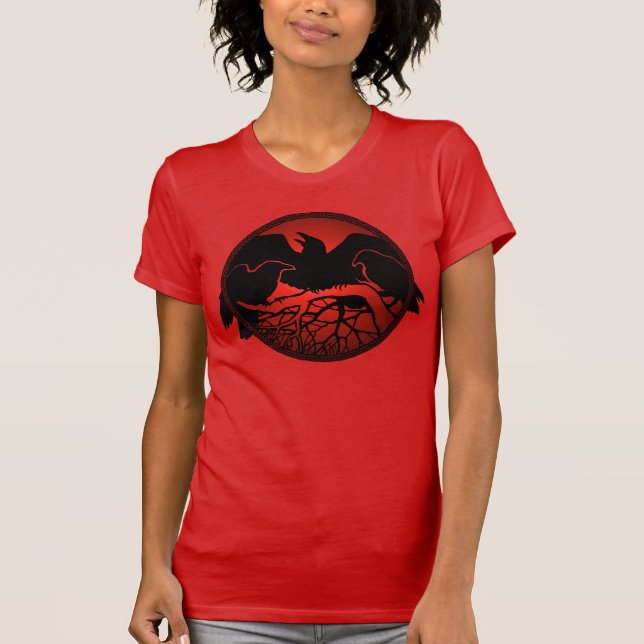 Camisa de Camisa Raven Nativa de Arte Raven (Frente)