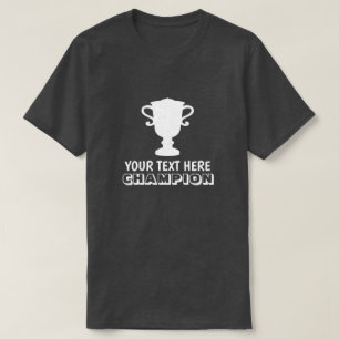 Camisa de campeão personalizada para os vencedore
