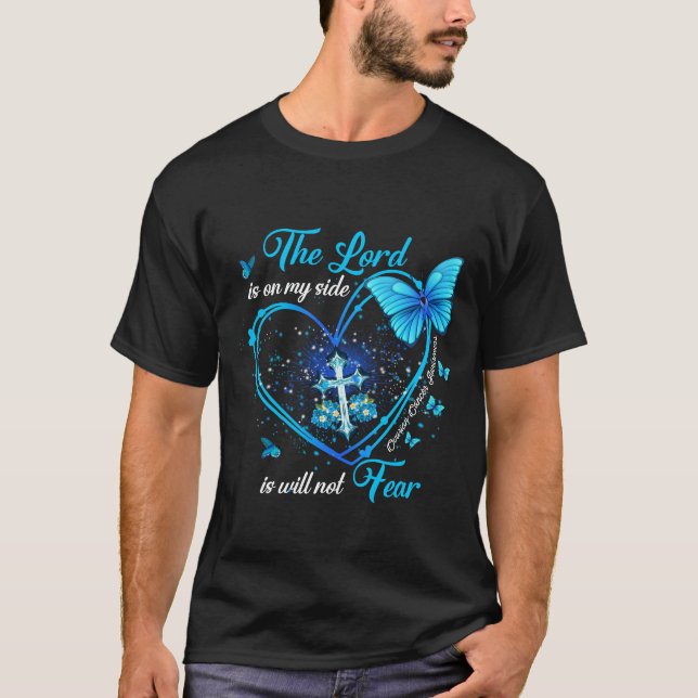 Camisa de Câncer de ovário da borboleta Teal, o Se (Frente)