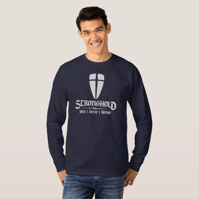 Camisa De Capa Longa E Forte (Frente Completa)