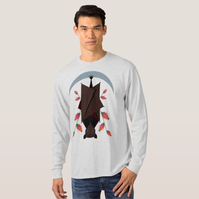 Camisa De Capas Longas E Unisex De Raposa Voadora (Frente Completa)