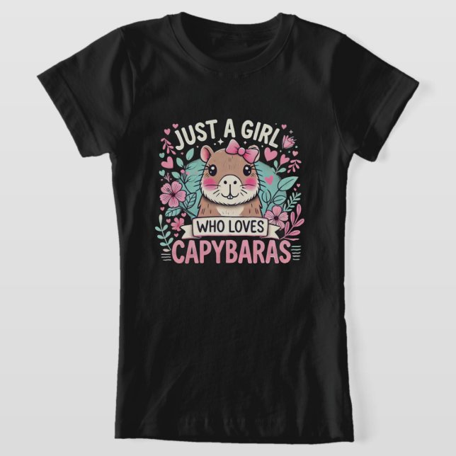 Camisa de Capivara Apenas Uma Garota Que Ama Capiv (Postura )