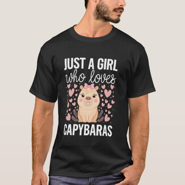Camisa de Capivara Apenas Uma Garota Que Ama Capiv (Frente)