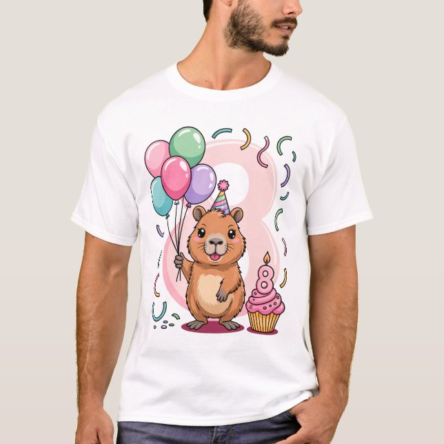 Camisa de Capivara para Meninas de 8 anos para Fes (Frente)