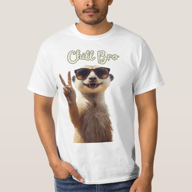 Camisa de capuz engraçada de preguiça Chill Bro (Frente)