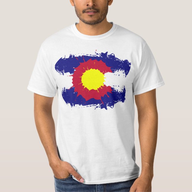 Camisa de cara de pintura de bandeira artística do (Frente)