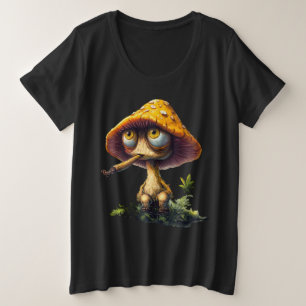 Camisa de Cartoon de Cogumelo Pedrada Engraçada