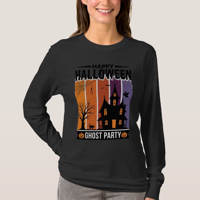 Camisa de Casa Assombrada da Festa de Fantasmas Fe (Frente)