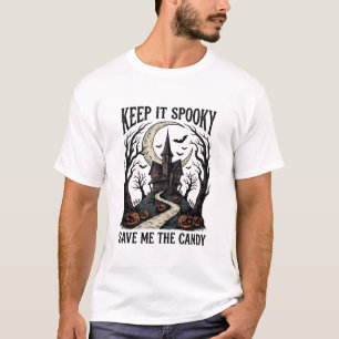 Camisa de Casa Assombrada Gravura Vintage de Hallo