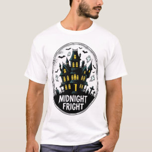 Camisa de Casa Assombrada Noite Assustadora Vetor