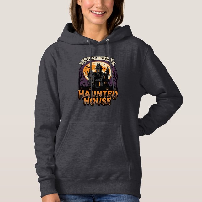 Camisa de Casa Assombrada Vintage Halloween Bem-vi (Frente)