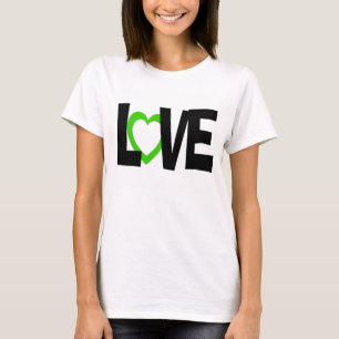 Camisa de casamento de amor negro verde