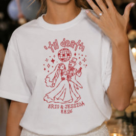 Camisa de Casamento do Casal Esqueleto Personaliza