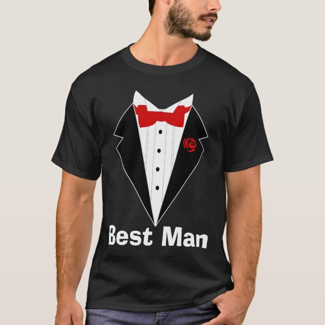 Camisa de casamento engraçada, noivo, melhor homem (Frente)
