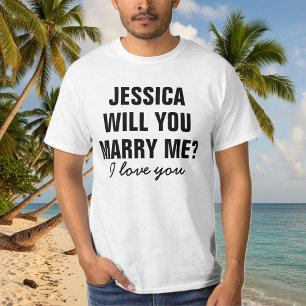 Camisa de casamento personalizada Você me casado?