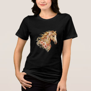Camisa de Cavalo Floral Boho Tee Equestre