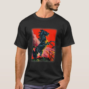 Camisa de Cavalo Preto, Camiseta de Garanhão Color