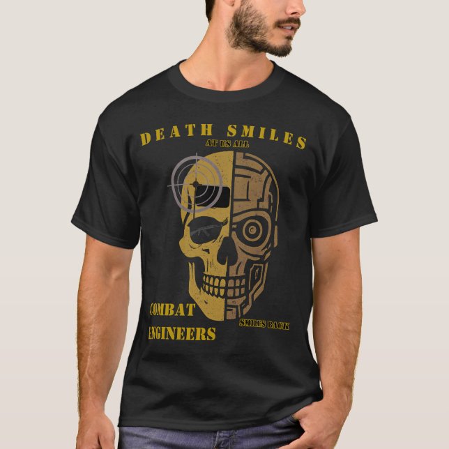 Camisa de Caveira de Engenheiro de Combate Sorriso (Frente)