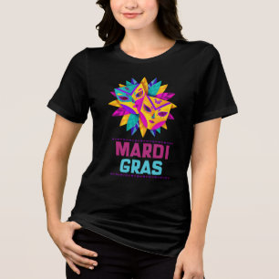 Camisa de Celebração de Máscaras Mardi Gras