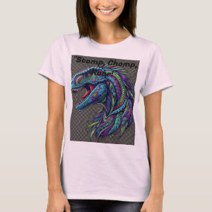 Camisa de Celebração do Dinossauro Floral - Fol Bo