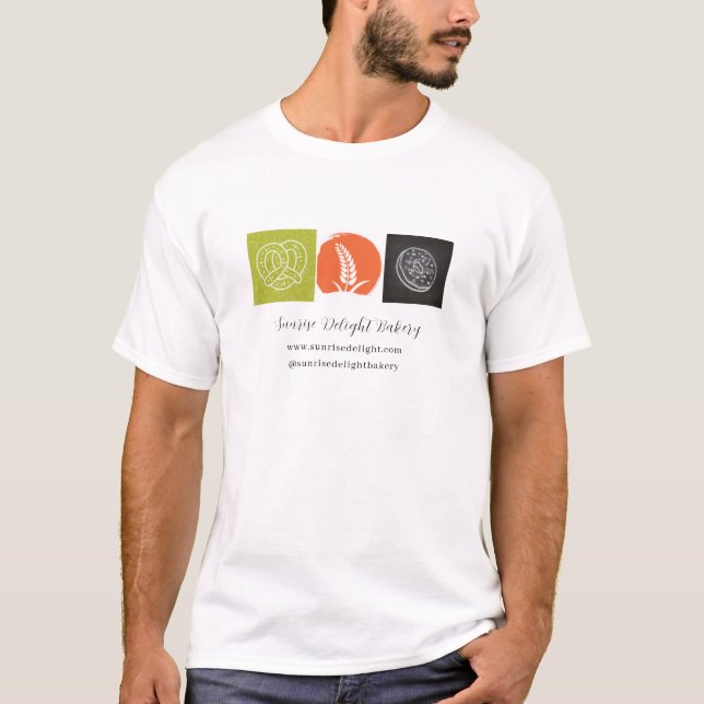 Camisa de Chef de Donut de Trigo com Pretzel de Pa (Frente)